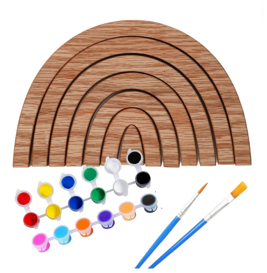 Wooden Rainbow Paint Set